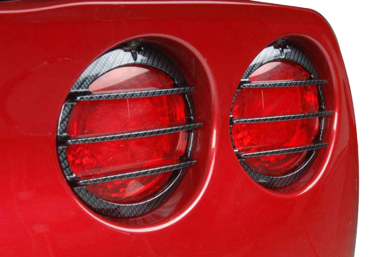 2005-2013 Corvette C6 Corvette 2005-2013 Carbon Fiber Tail Light Louvers - CA-75936-Corvette-Store-Online