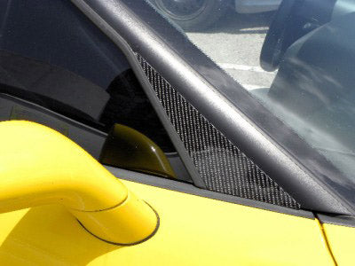 2005-2013 Corvette Carbon Fiber Wrapped A-Pillar Overlays - CA-75937-Corvette-Store-Online