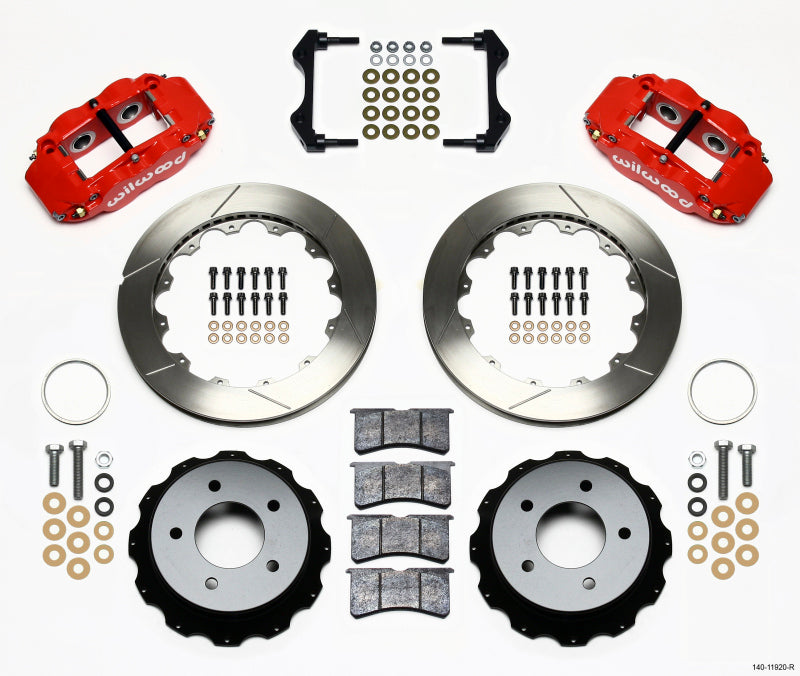 1984-1987 Corvette Forged Narrow SuperLite Big Brake Kit - Rear - Red - 13in - Slotted - CA-75959-Corvette-Store-Online