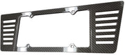 2005-2013 Corvette Hydro Carbon Fiber ABS Angled Louvers License Plate Frame - Gloss Clear - CA-76071-Corvette-Store-Online