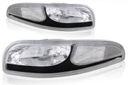 1997-2004 Corvette CLEAR PARKING LENSES WITH BLACK TRIM W/SWITCHBACKS, RESISTORS & PARKING LEDs - CA-76280-Corvette-Store-Online