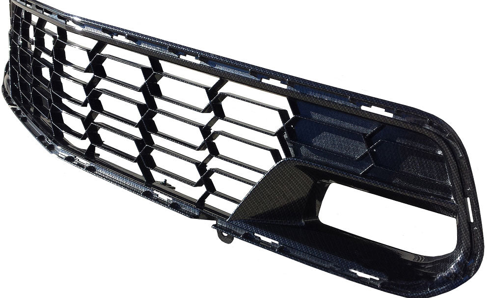 2014-2019 Corvette Hydro Carbon Fiber Z06 Style Grille - Gloss Finish W/Factory Camera Mount - CA-76336-Corvette-Store-Online