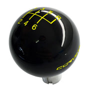 2005-2013 Corvette Black Shift Knob W/Yellow Shift Pattern & Corvette Script - CA-76866-Corvette-Store-Online