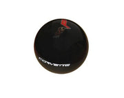 2005-2013 Corvette Black Shift Knob W/C6 Crossed Flags & White Corvette Script - CA-76867-Corvette-Store-Online