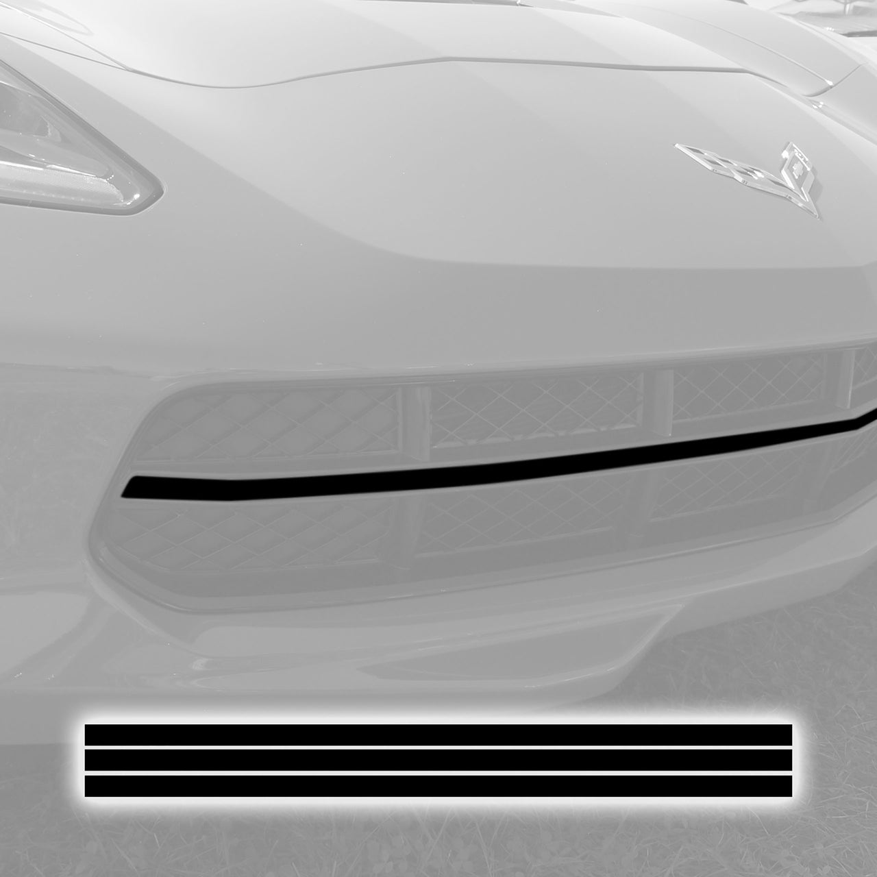2014-2019 Corvette GRILLE BLACKOUT VINYL OVERLAY - GLOSS BLACK - CA-76915-Corvette-Store-Online