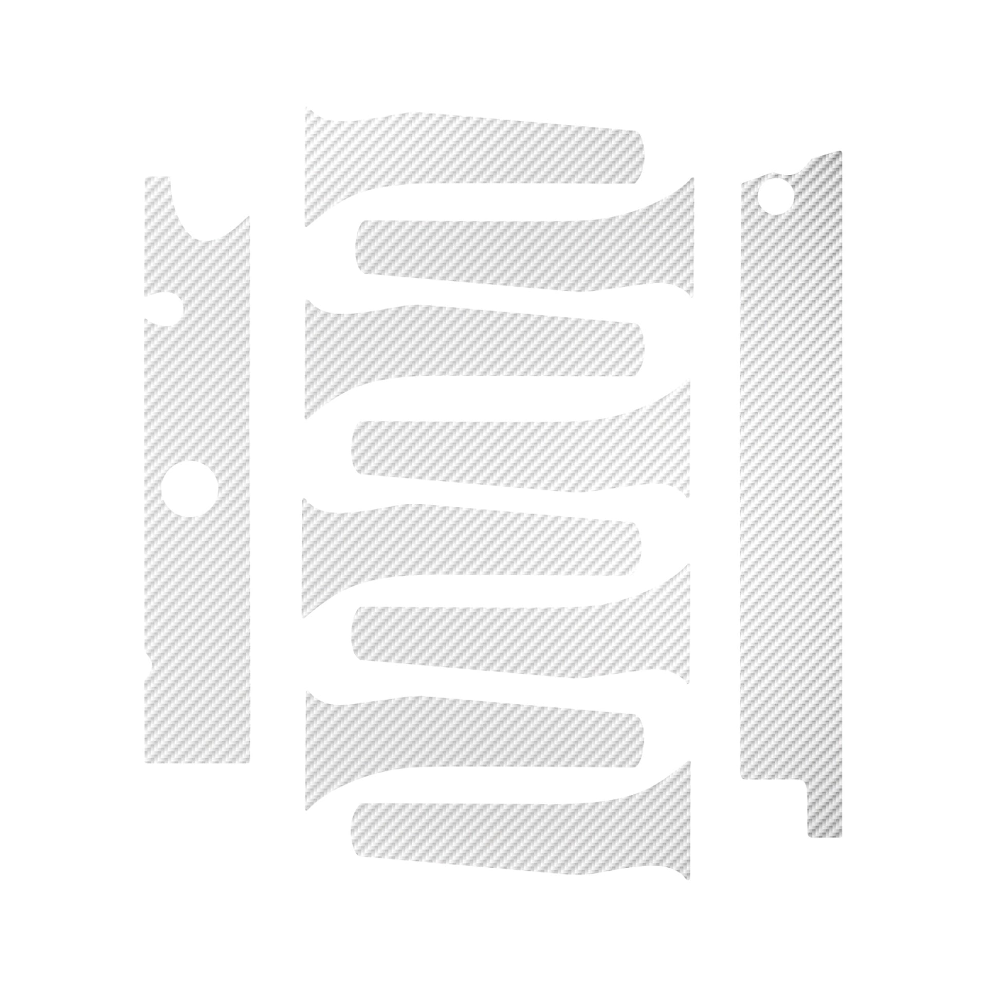 2014-2019 Corvette Engine Decal Graphics - White Carbon Fiber Textured - CA-76965-Corvette-Store-Online