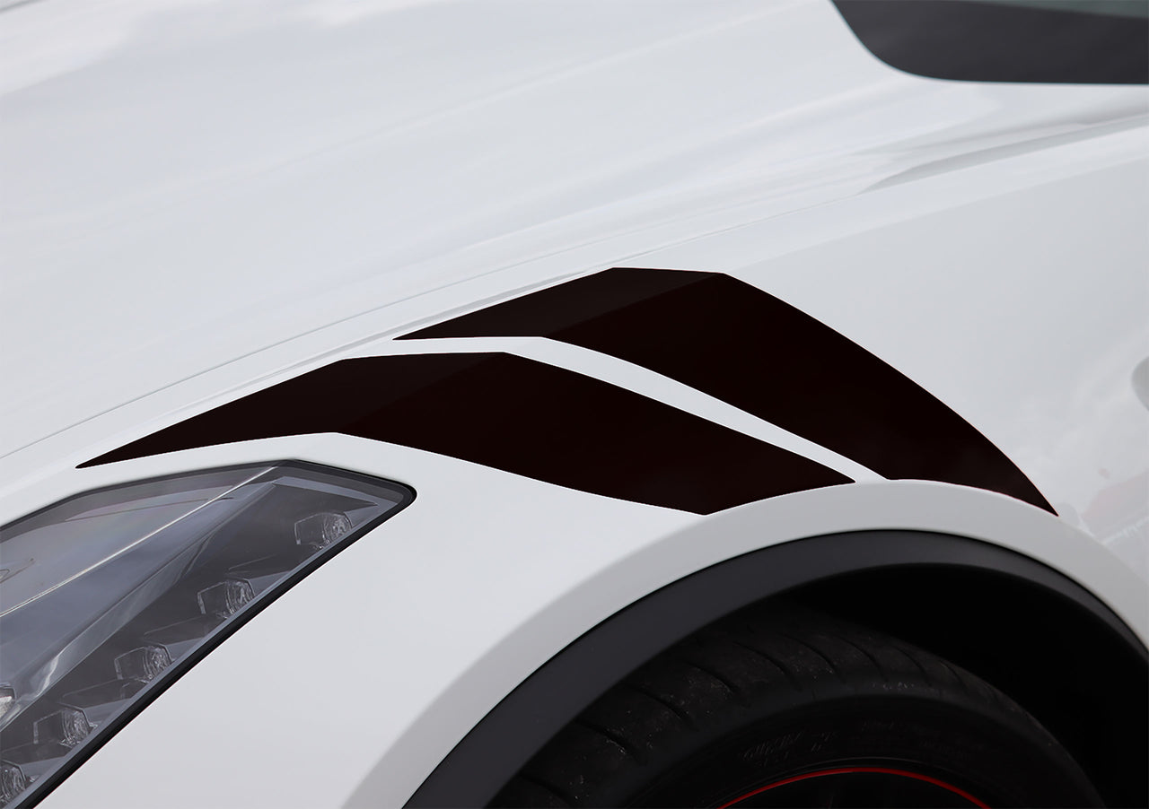 2014-2019 Corvette Grand Sport Style Fender Accent Stripes - Gloss Black - Driver Side Only - CA-76974-Corvette-Store-Online