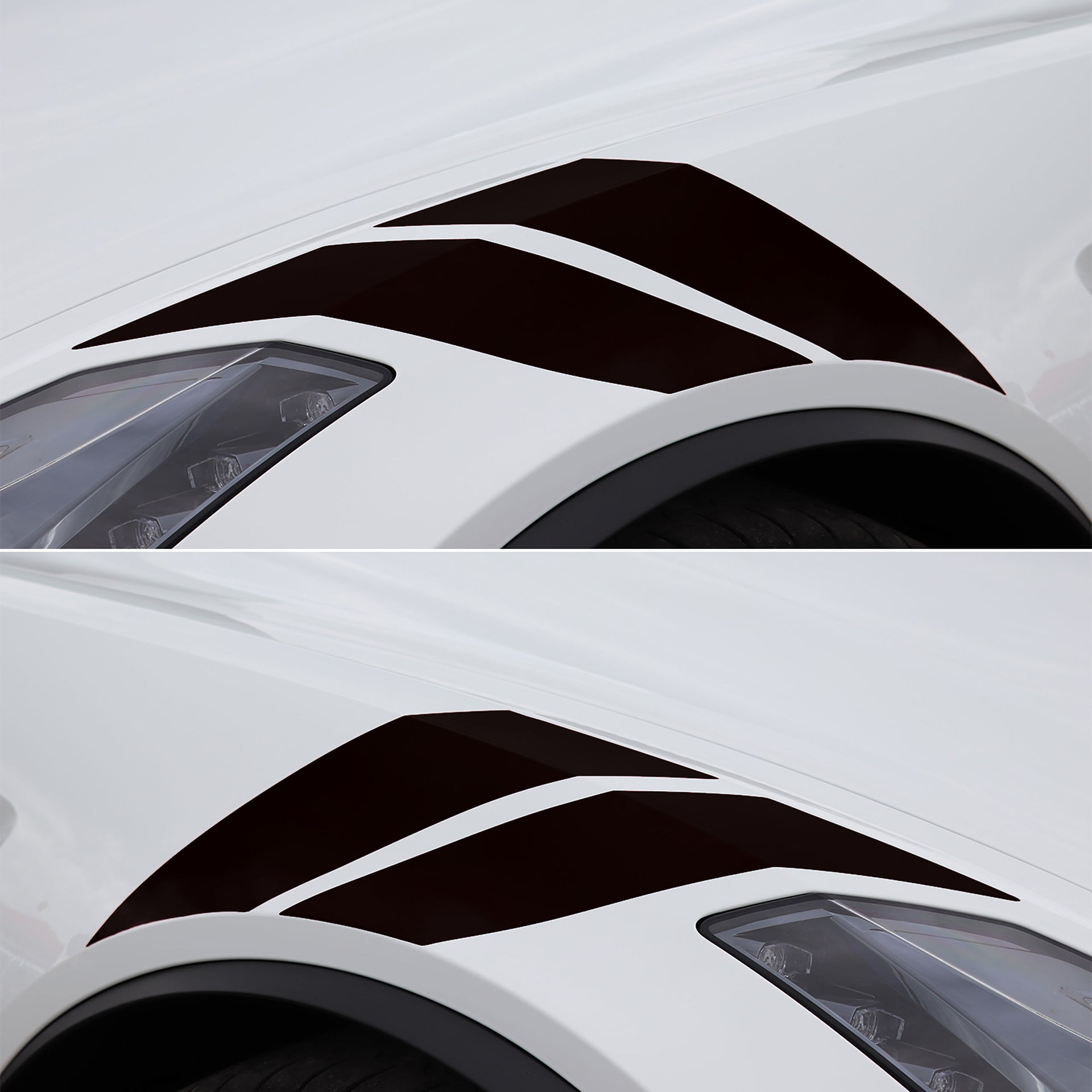 2014-2019 Corvette Grand Sport Style Fender Accent Stripes - Gloss Black - Left & Right Side - CA-76976-Corvette-Store-Online