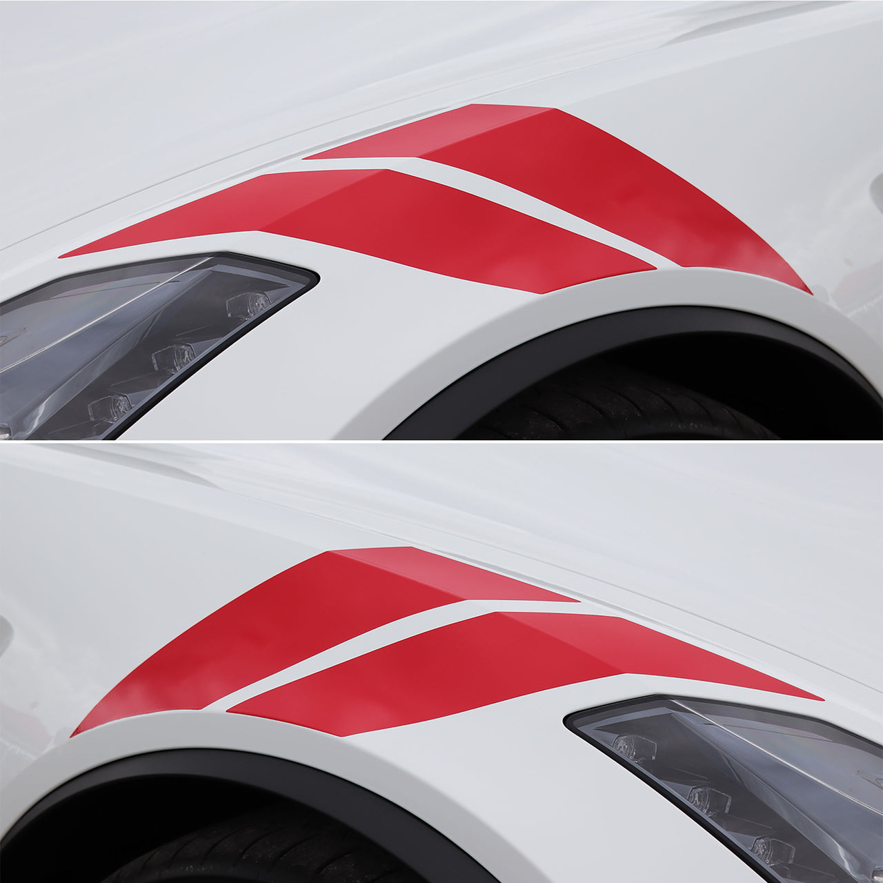 2014-2019 Corvette Grand Sport Style Fender Accent Stripes - Gloss Red - Left & Right Side - CA-76979-Corvette-Store-Online