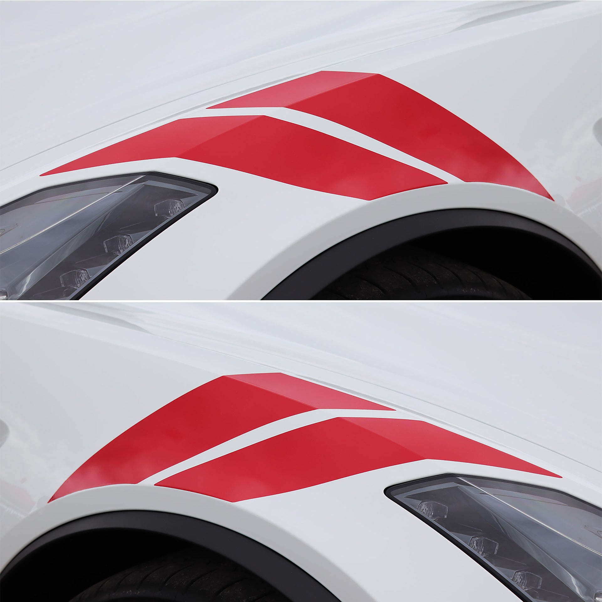 2014-2019 Corvette Grand Sport Style Fender Accent Stripes - Gloss Red - Left & Right Side - CA-76979-Corvette-Store-Online