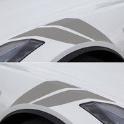 2014-2019 Corvette Grand Sport Style Fender Accent Stripes - Gloss Silver - Left & Right Side - CA-76984-Corvette-Store-Online