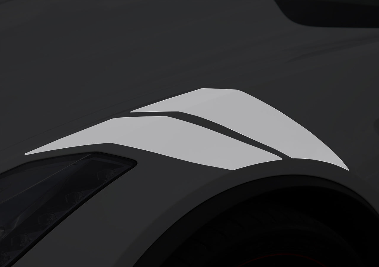 2014-2019 Corvette Grand Sport Style Fender Accent Stripes - Gloss Gray - Driver Side Only - CA-76985-Corvette-Store-Online