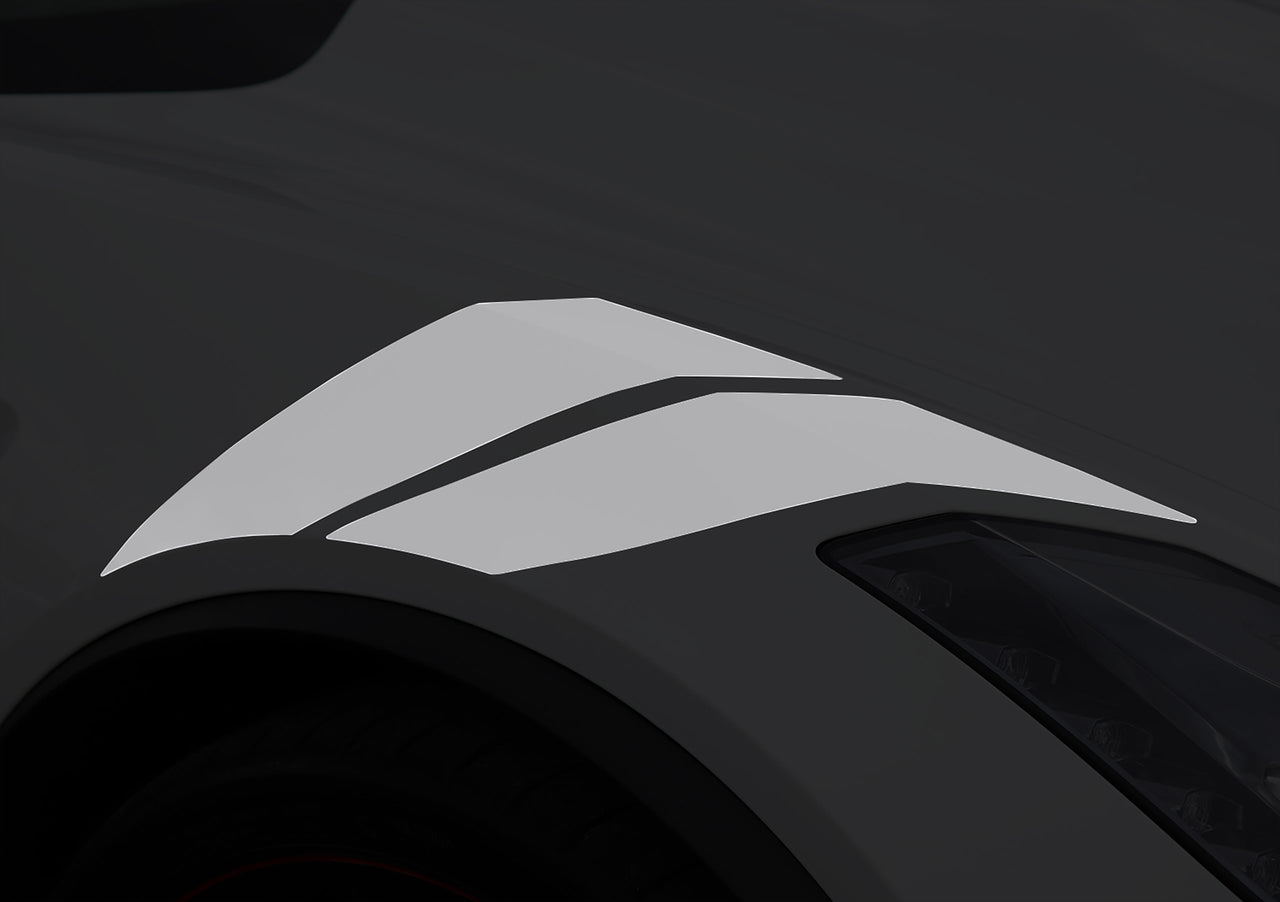 2014-2019 Corvette Grand Sport Style Fender Accent Stripes - Gloss Gray - Passenger Side Only - CA-76986-Corvette-Store-Online
