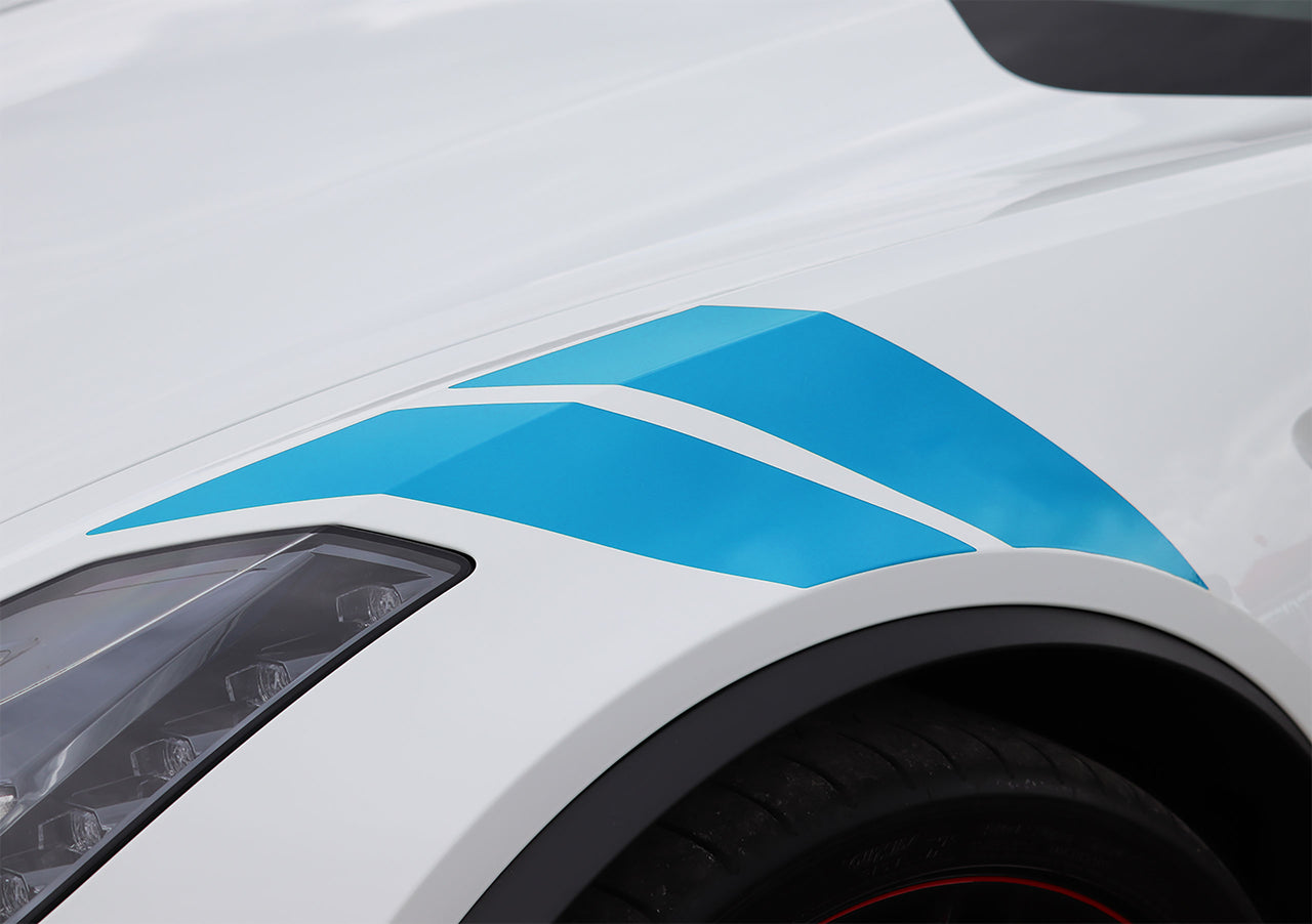 2014-2019 Corvette Grand Sport Style Fender Accent Stripes - Gloss Tension Blue - Driver Side Only - CA-76988-Corvette-Store-Online