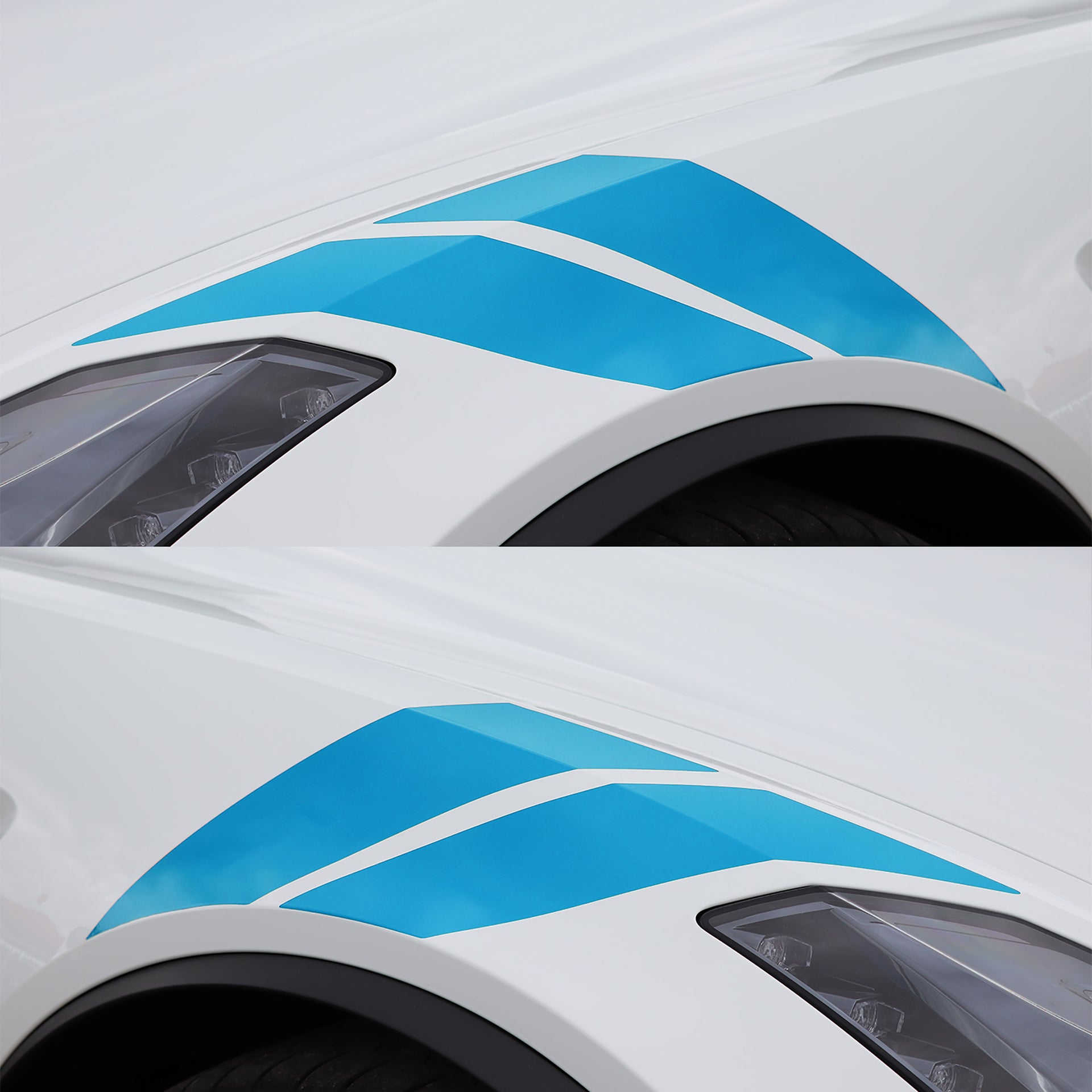 2014-2019 Corvette Grand Sport Style Fender Accent Stripes - Gloss Tension Blue - Left & Right Side - CA-76990-Corvette-Store-Online