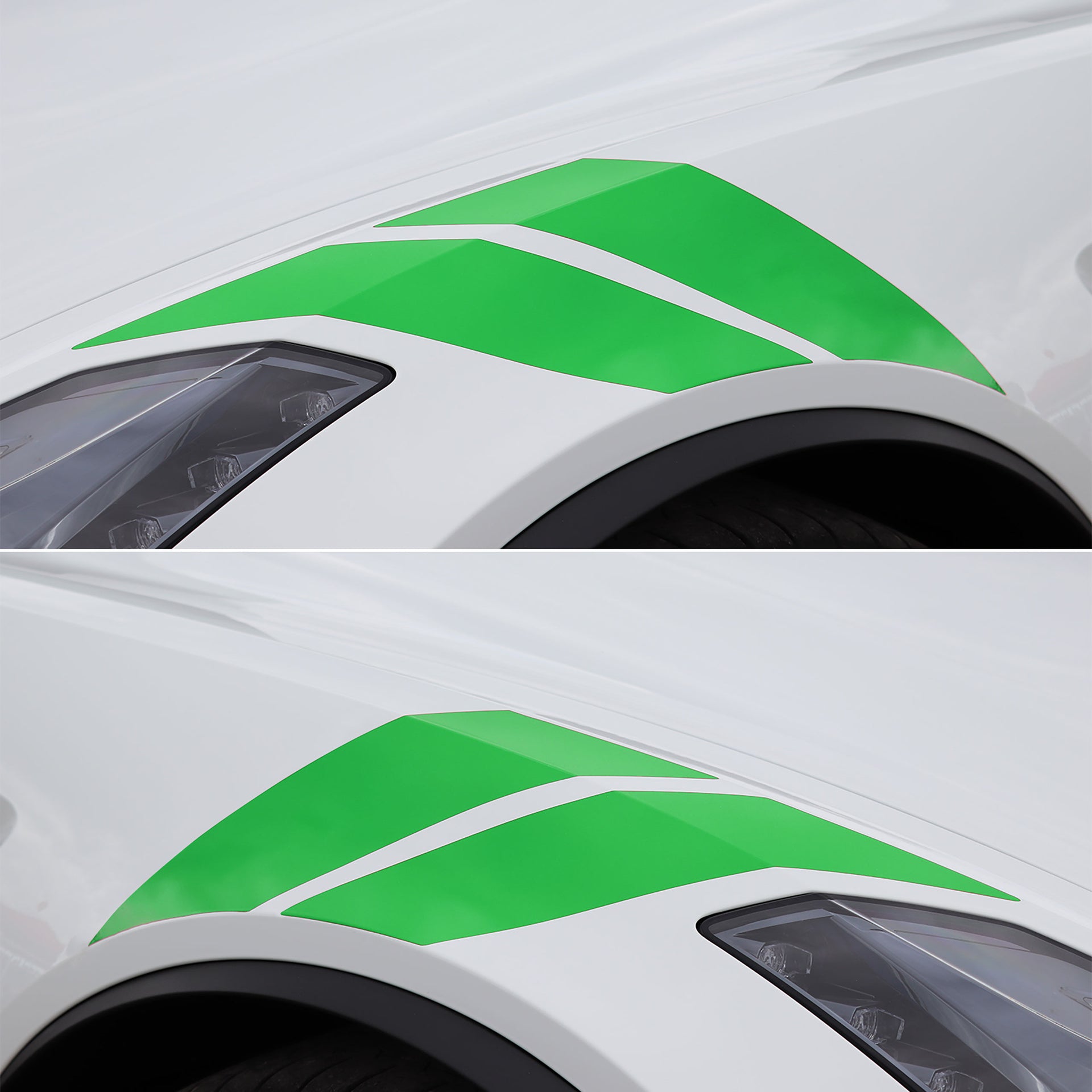 2014-2019 Corvette Grand Sport Style Fender Accent Stripes - Gloss Lime Green - Left & Right Side - CA-76992-Corvette-Store-Online