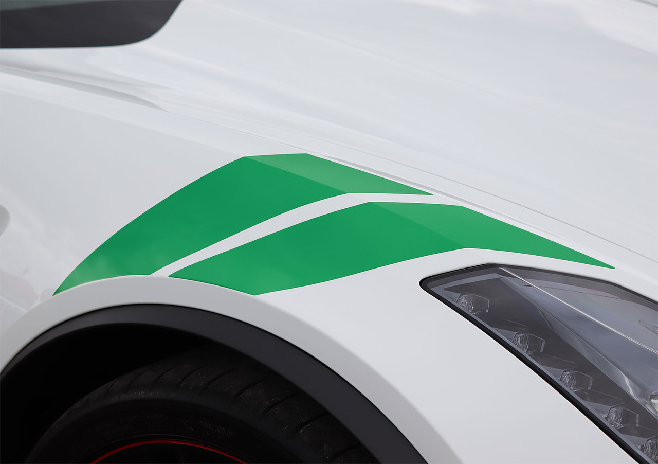 2014-2019 Corvette Grand Sport Style Fender Accent Stripes - Gloss Green - Driver Side Only - CA-76993-Corvette-Store-Online