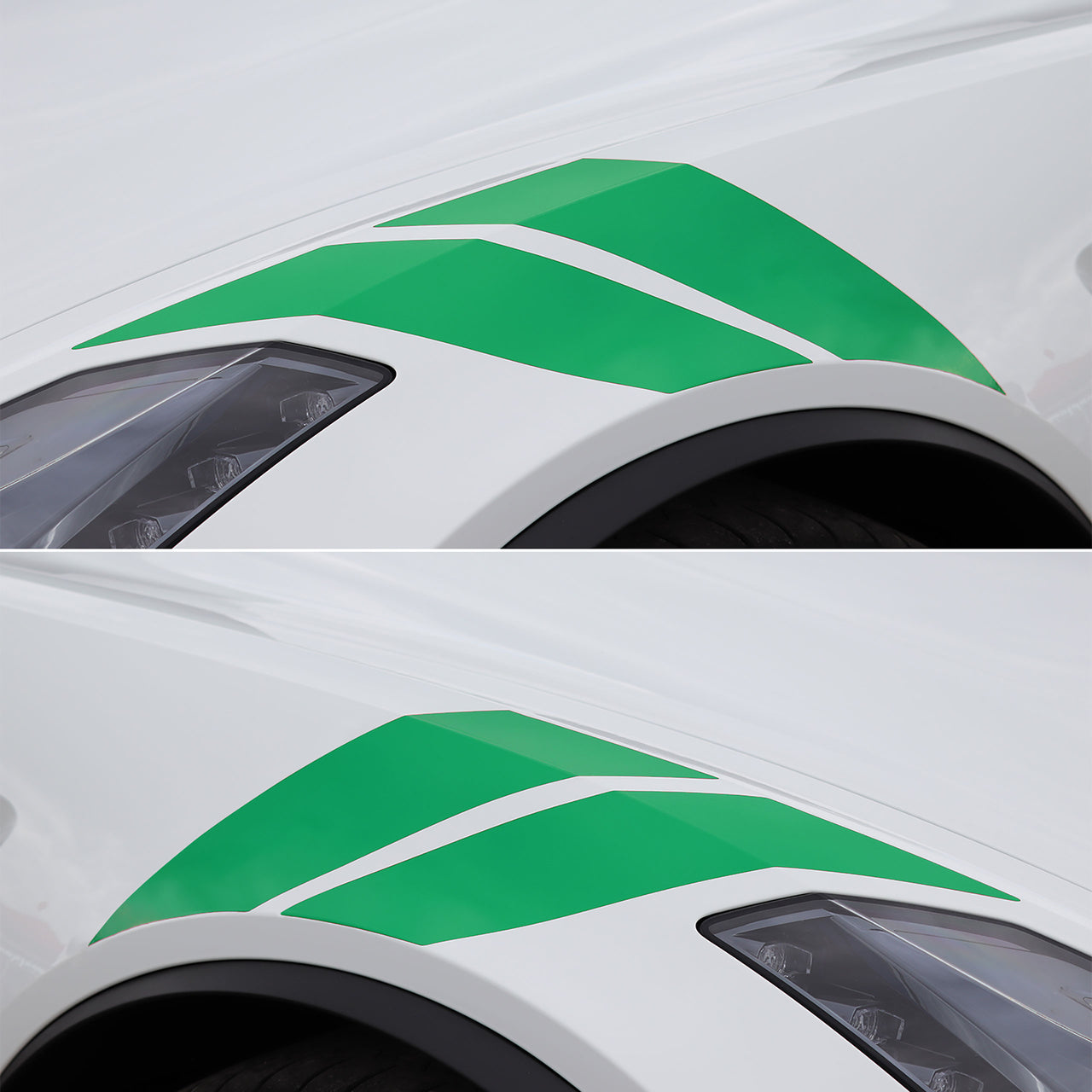 2014-2019 Corvette Grand Sport Style Fender Accent Stripes - Gloss Green - Left & Right Side - CA-76995-Corvette-Store-Online