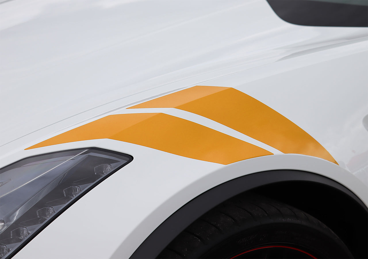 2014-2019 Corvette Grand Sport Style Fender Accent Stripes - Gloss Orange - Driver Side Only - CA-76996-Corvette-Store-Online