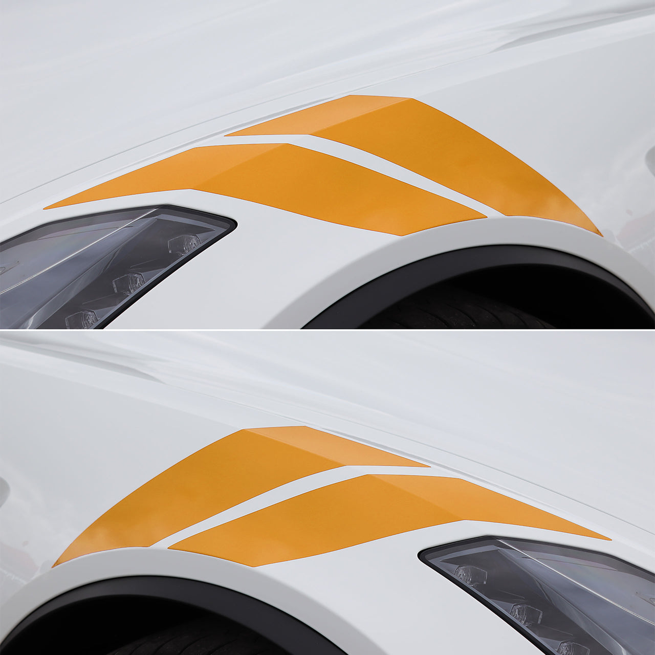 2014-2019 Corvette Grand Sport Style Fender Accent Stripes - Gloss Orange - Left & Right Side - CA-76997-Corvette-Store-Online