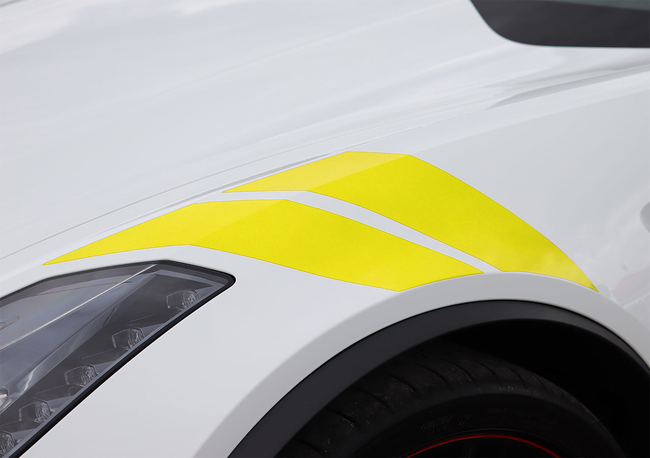 2014-2019 Corvette Grand Sport Style Fender Accent Stripes - Gloss Yellow - Driver Side Only - CA-76998-Corvette-Store-Online