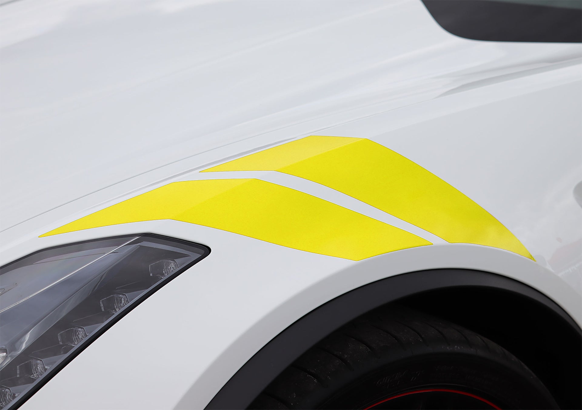 2014-2019 Corvette Grand Sport Style Fender Accent Stripes - Gloss Yellow - Driver Side Only - CA-76998-Corvette-Store-Online