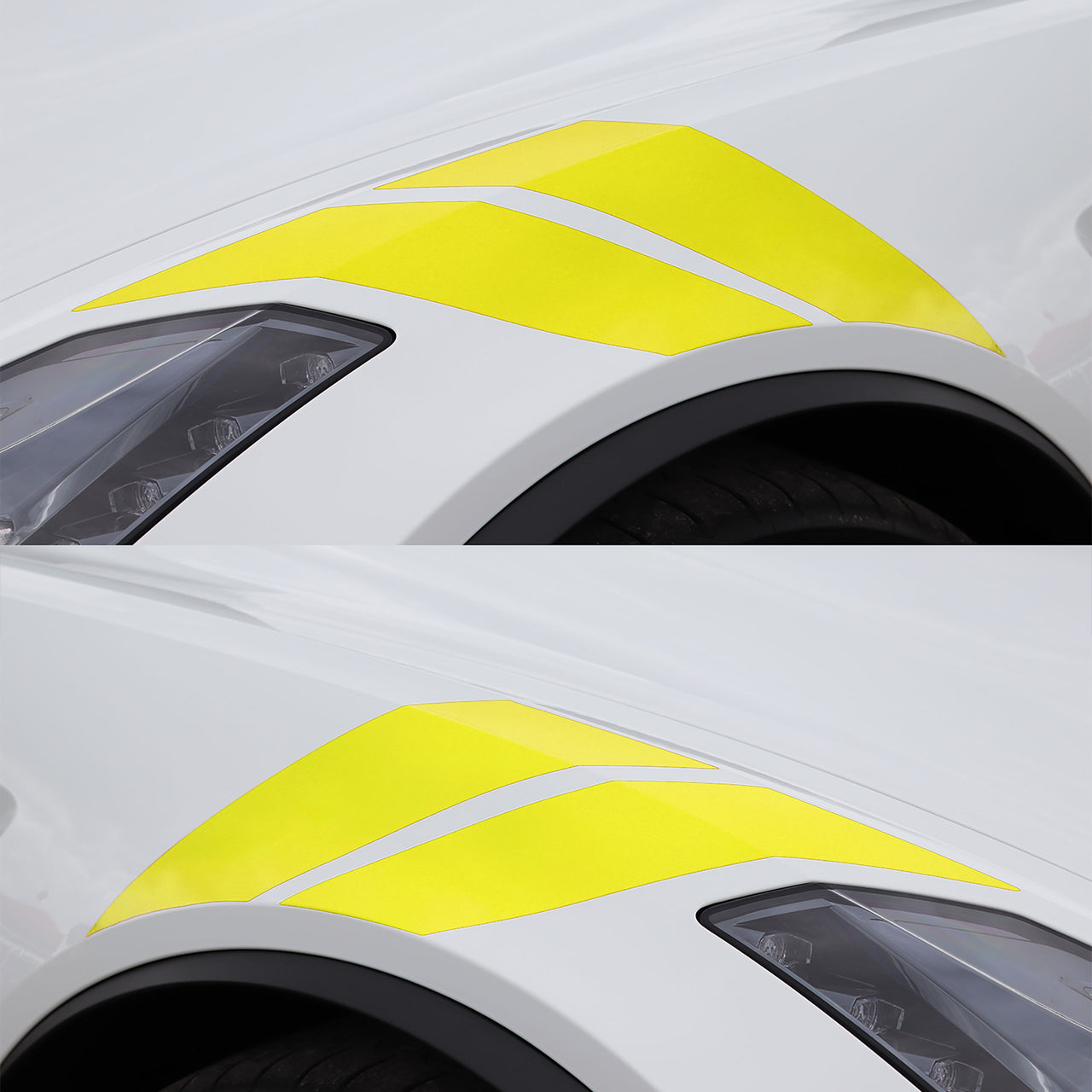 2014-2019 Corvette Grand Sport Style Fender Accent Stripes - Gloss Yellow - Left & Right Side - CA-76999-Corvette-Store-Online