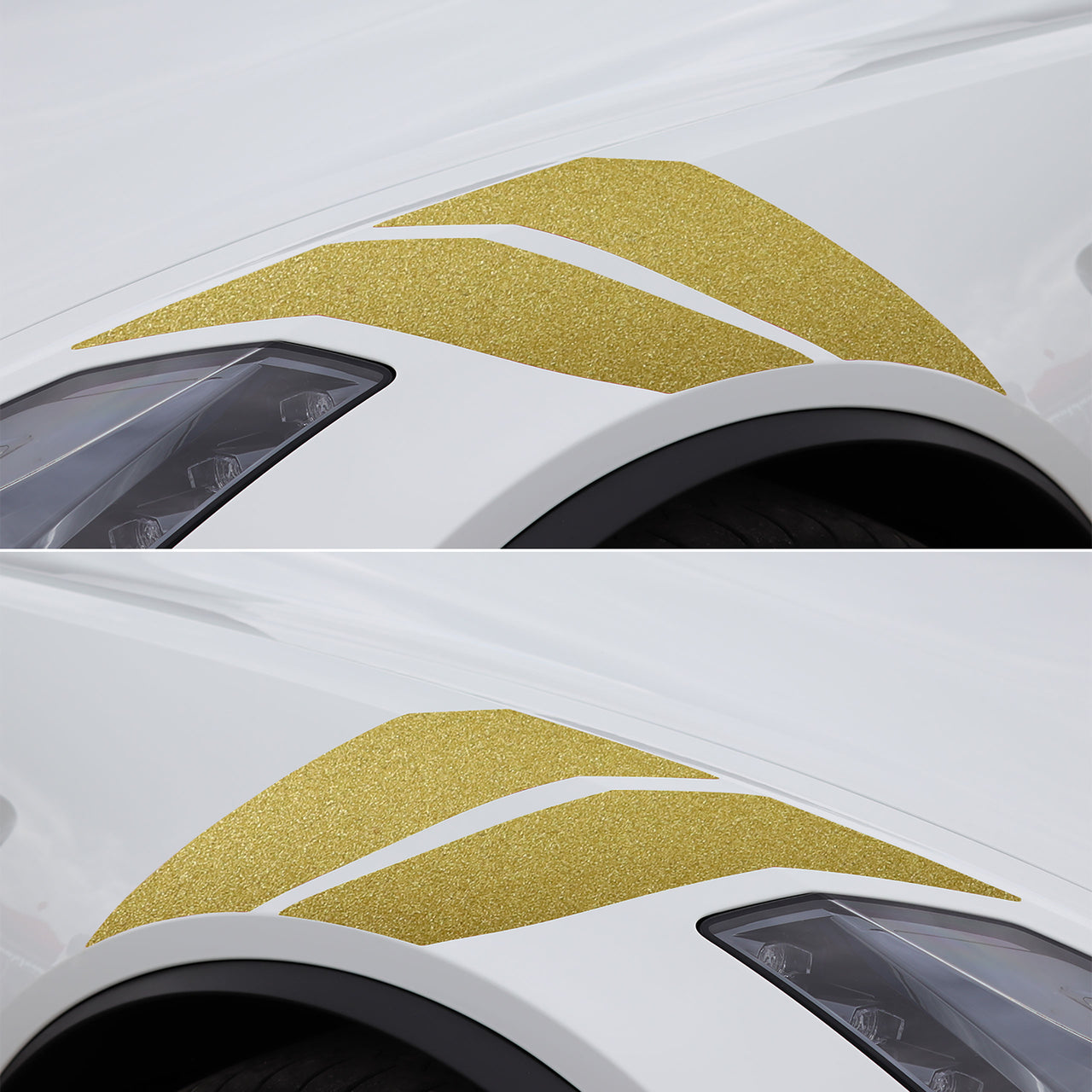 2014-2019 Corvette GS Style Fender Accent Stripes - Gloss Metallic Gold - Left & Right Side - CA-77001-Corvette-Store-Online