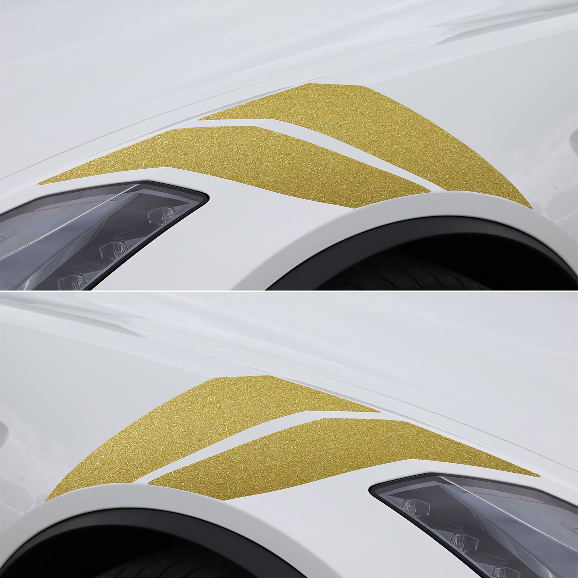 2014-2019 Corvette GS Style Fender Accent Stripes - Gloss Metallic Gold - Left & Right Side - CA-77001-Corvette-Store-Online