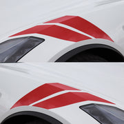 2014-2019 Corvette Grand Sport Style Fender Accent Stripes - Matte Red - Left & Right Side - CA-77005-Corvette-Store-Online