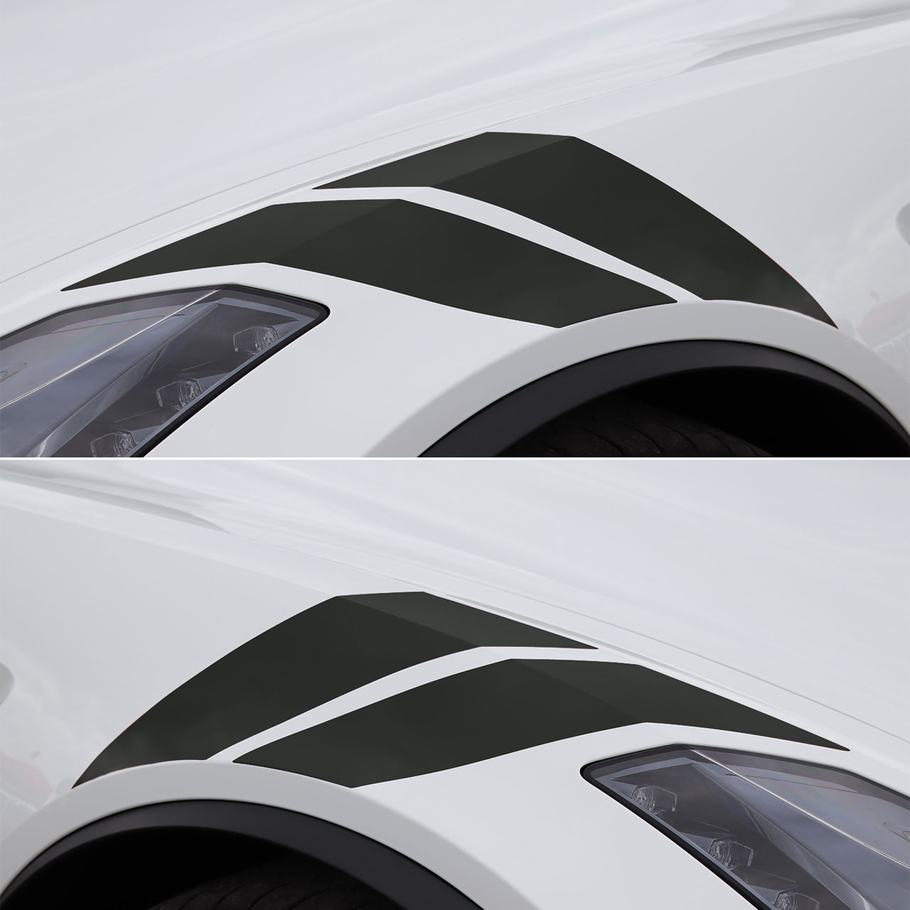 2014-2019 Corvette Grand Sport Style Fender Accent Stripes - Matte Dark Gray - Left & Right Side - CA-77007-Corvette-Store-Online