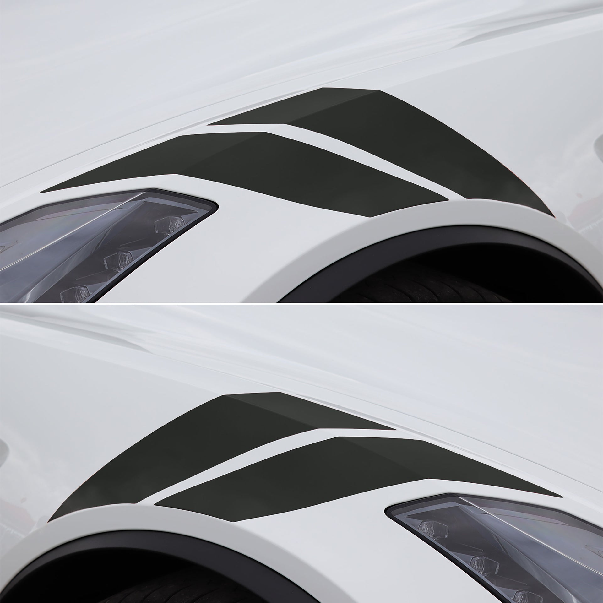 2014-2019 Corvette Grand Sport Style Fender Accent Stripes - Matte Dark Gray - Left & Right Side - CA-77007-Corvette-Store-Online