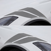 2014-2019 Corvette Grand Sport Style Fender Accent Stripes - Matte Gray - Left & Right Side - CA-77008-Corvette-Store-Online