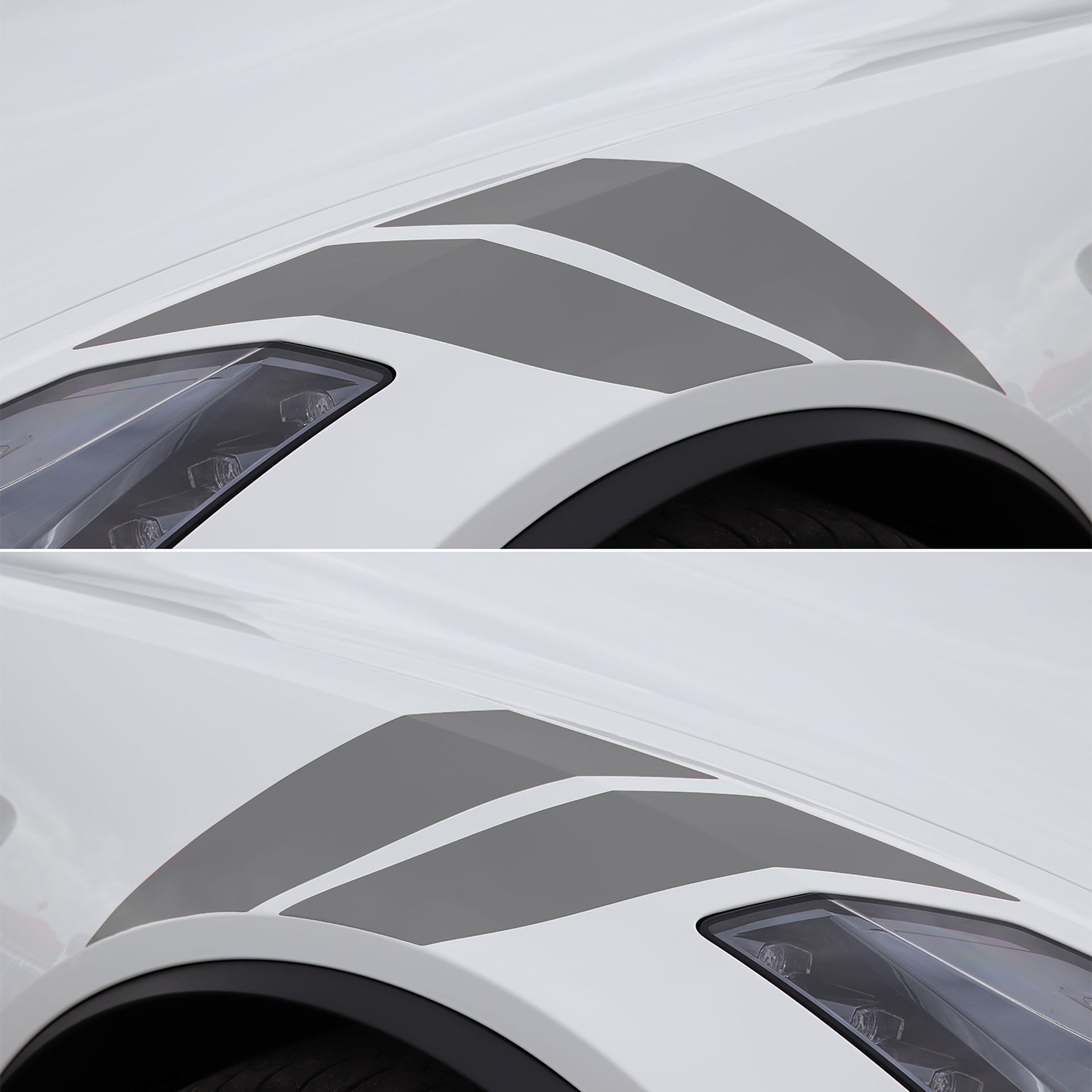 2014-2019 Corvette Grand Sport Style Fender Accent Stripes - Matte Gray - Left & Right Side - CA-77008-Corvette-Store-Online