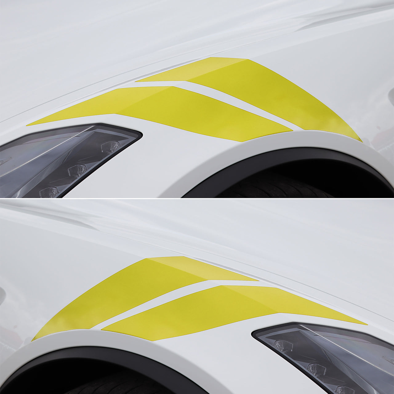 2014-2019 Corvette Grand Sport Style Fender Accent Stripes - Matte Yellow - Left & Right Side - CA-77009-Corvette-Store-Online