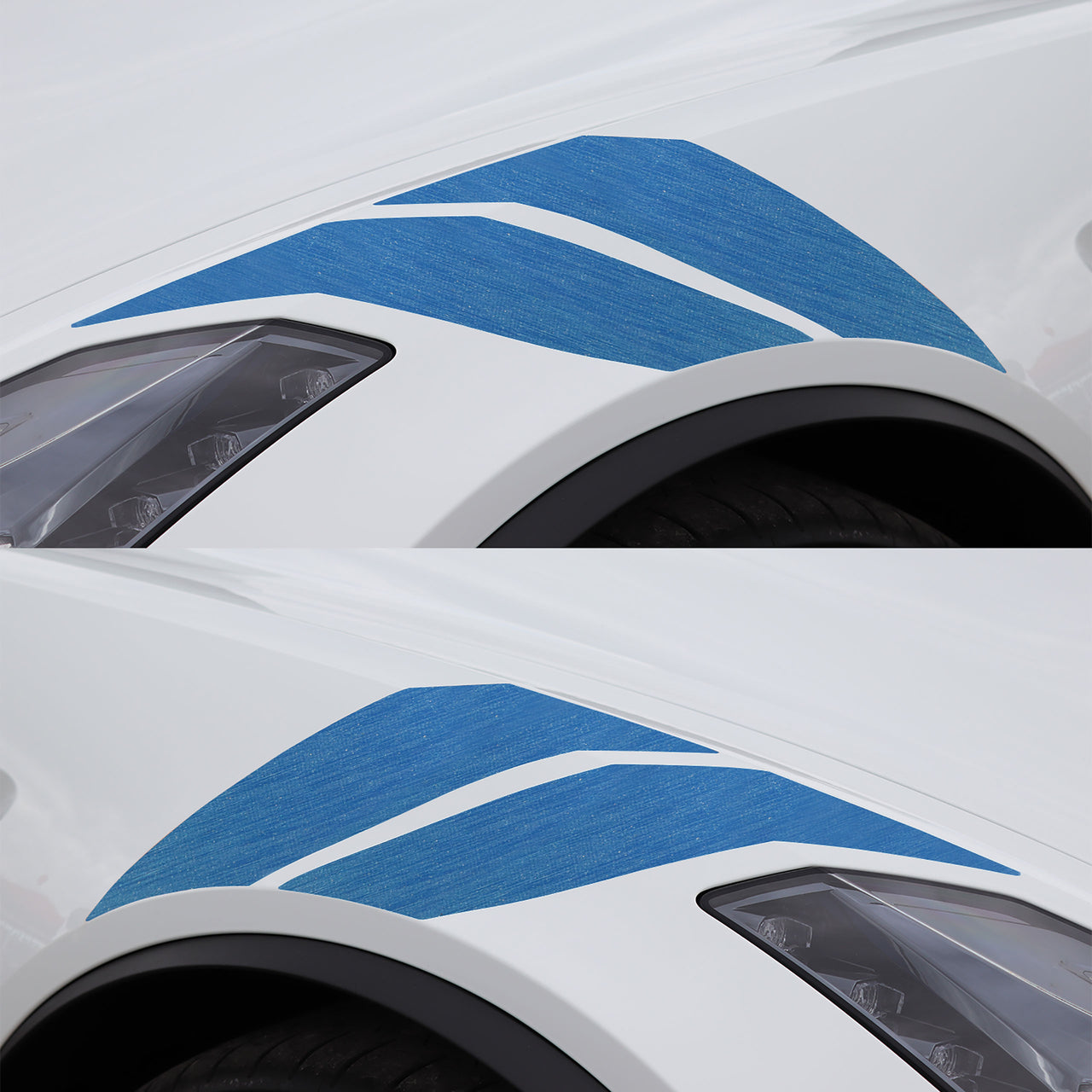 2014-2019 Corvette GS Style Fender Accent Stripes - Gloss Deep Blue Metal - Left & Right Side - CA-77021-Corvette-Store-Online