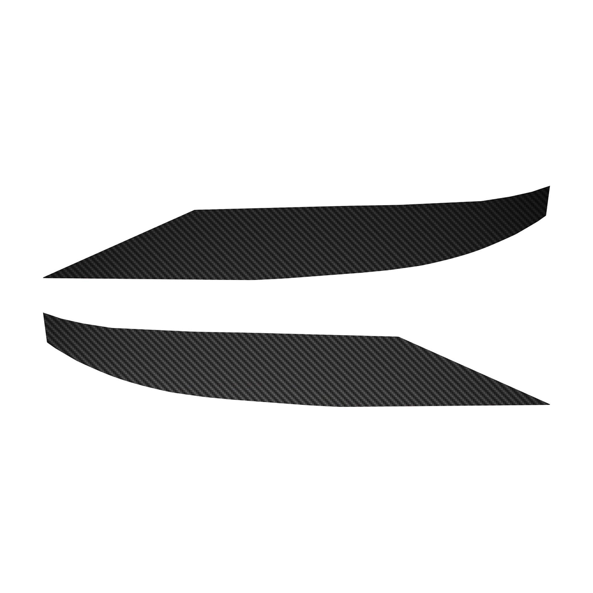 2014-2019 Corvette Front Grille Enhancement Overlay Decal Set - Black Gloss Carbon Fiber - CA-77186-Corvette-Store-Online