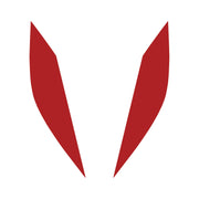 2014-2019 Corvette Headlight Eyelid Decals - Pair - Matte Red - CA-77203-Corvette-Store-Online