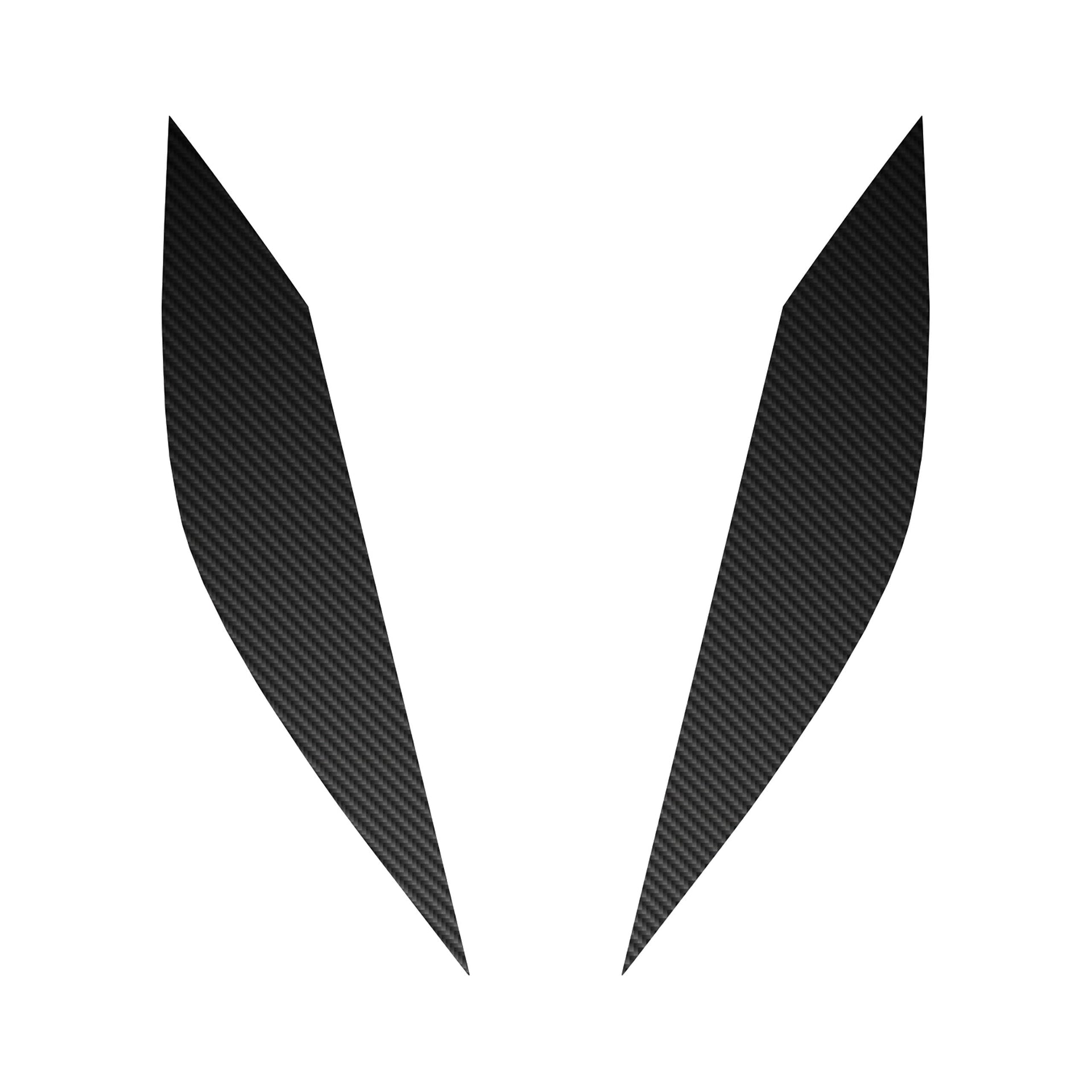 2014-2019 Corvette Headlight Eyelid Decals - Pair - Black Gloss Carbon Fiber - CA-77207-Corvette-Store-Online