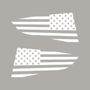 2014-2019 Corvette Quarter Window Flag Decal - Gloss White - Standard USA Flag - CA-77251-Corvette-Store-Online