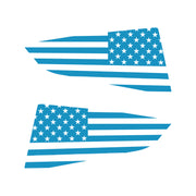 2014-2019 Corvette Quarter Window Flag Decal - Gloss Tension Blue - Standard USA Flag - CA-77259-Corvette-Store-Online