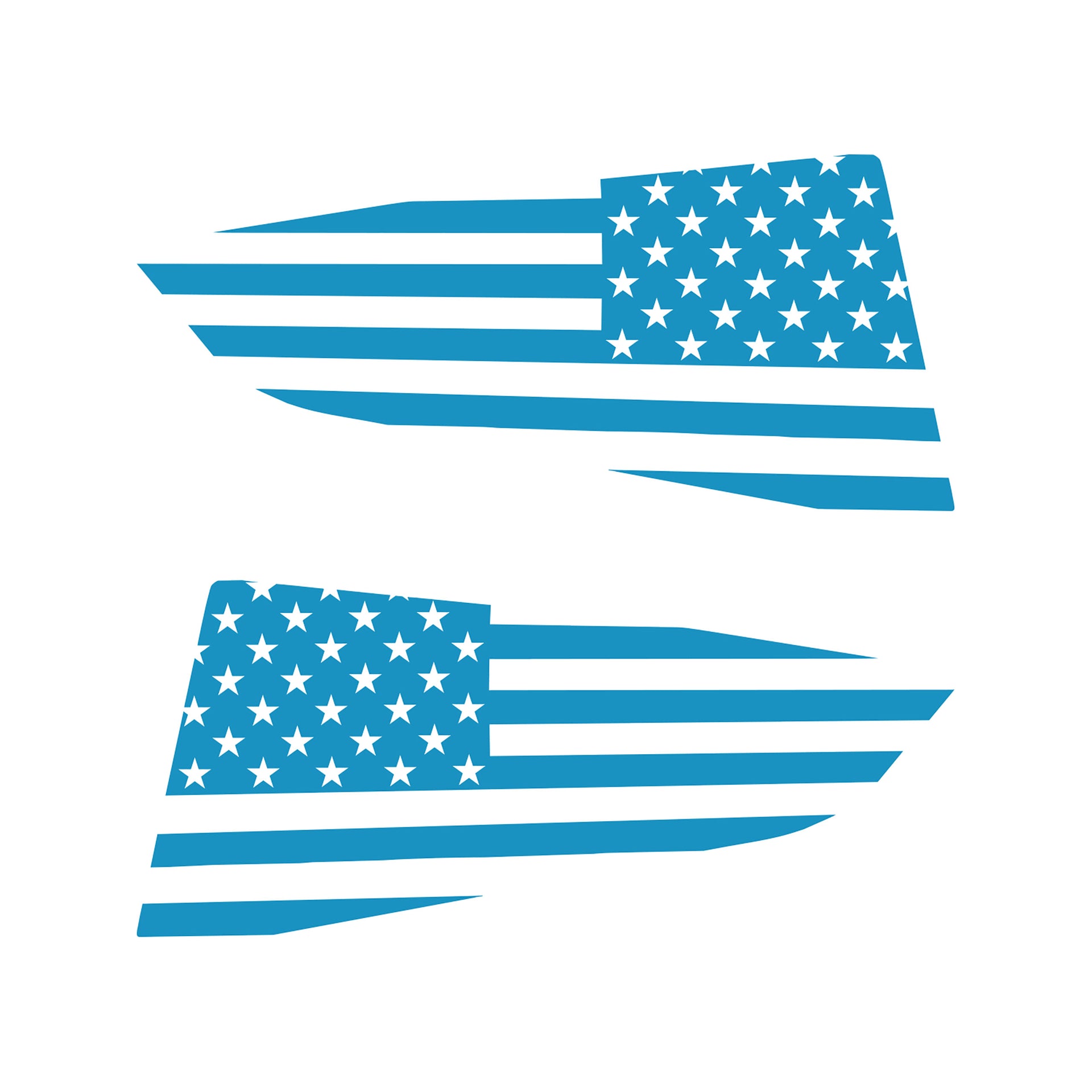 2014-2019 Corvette Quarter Window Flag Decal - Gloss Tension Blue - Standard USA Flag - CA-77259-Corvette-Store-Online