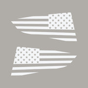 2014-2019 Corvette Quarter Window Flag Decal - Matte White - Standard USA Flag - CA-77268-Corvette-Store-Online