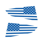 2014-2019 Corvette Quarter Window Flag Decal - Matte Blue - Standard USA Flag - CA-77275-Corvette-Store-Online