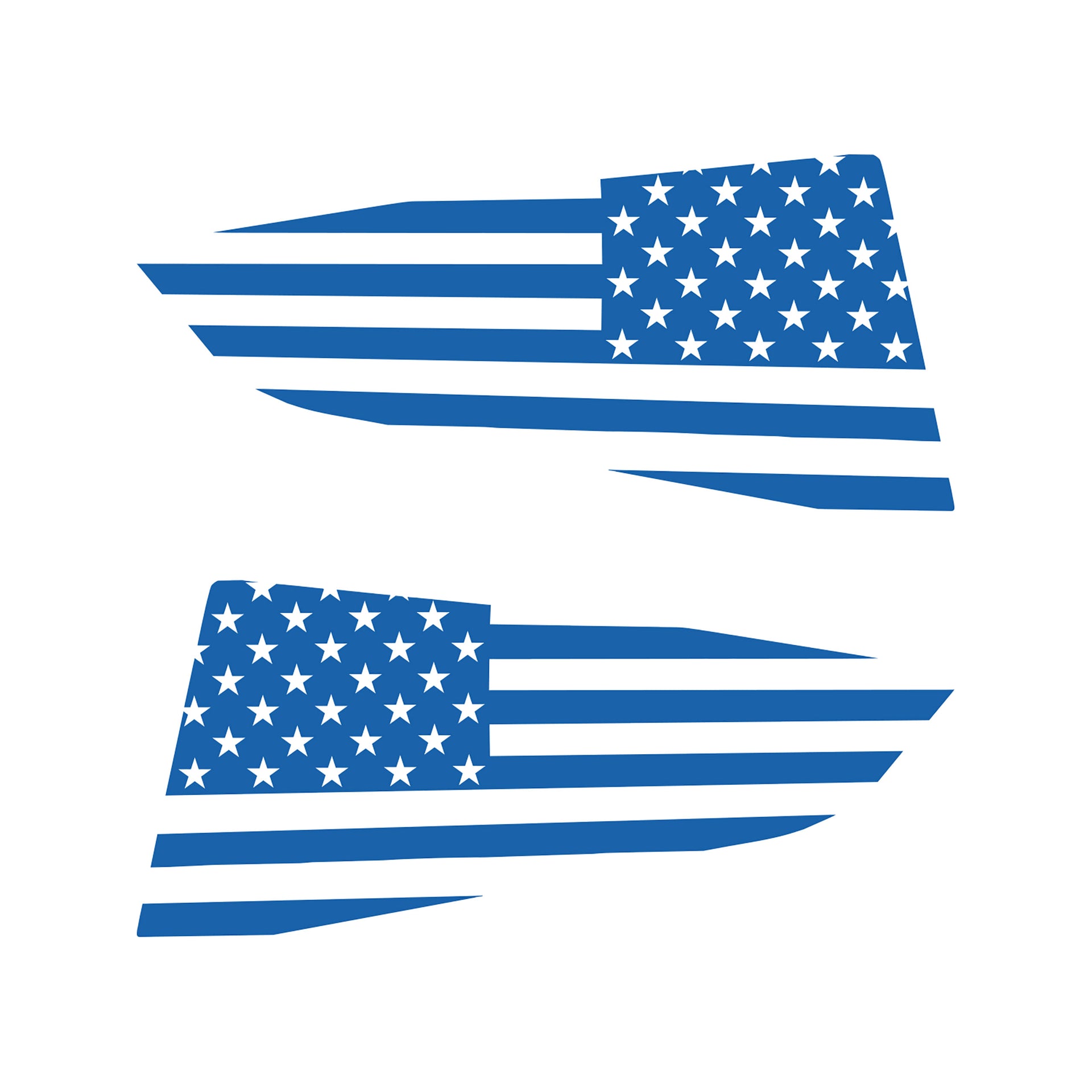 2014-2019 Corvette Quarter Window Flag Decal - Matte Blue - Standard USA Flag - CA-77275-Corvette-Store-Online