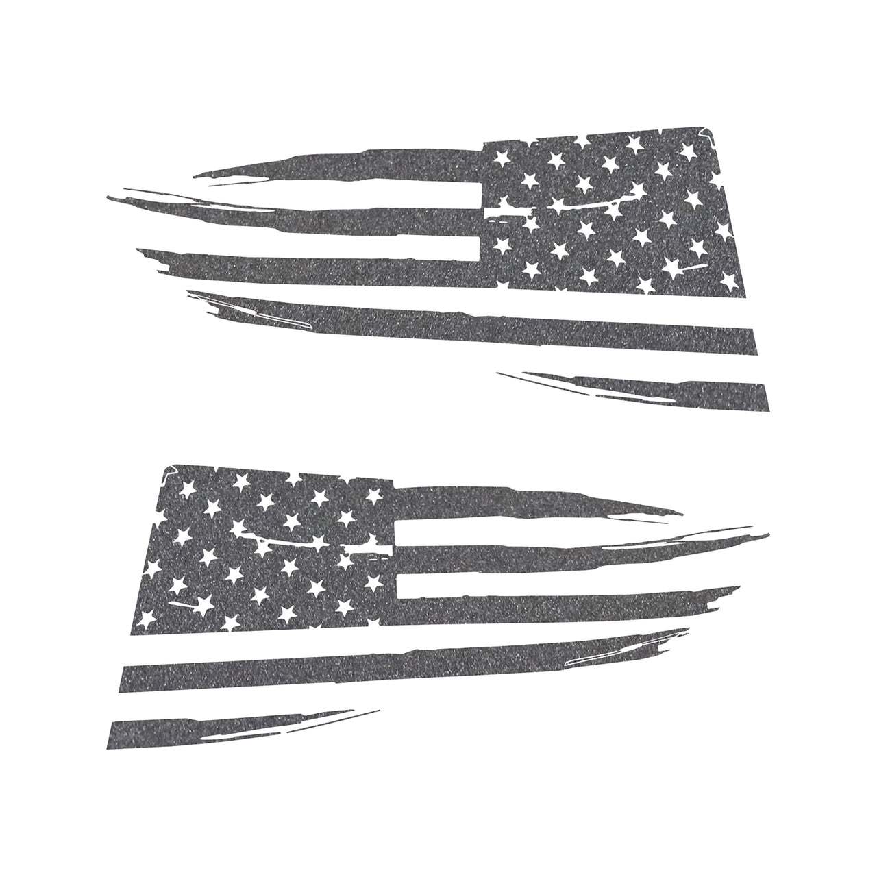 2014-2019 Corvette Quarter Window Flag Decal - Gloss Pearl Black - Distressed USA Flag - CA-77291-Corvette-Store-Online