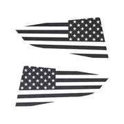 2014-2019 Corvette Quarter Window Flag Decal - Gloss Carbon Flash - Standard USA Flag - CA-77292-Corvette-Store-Online