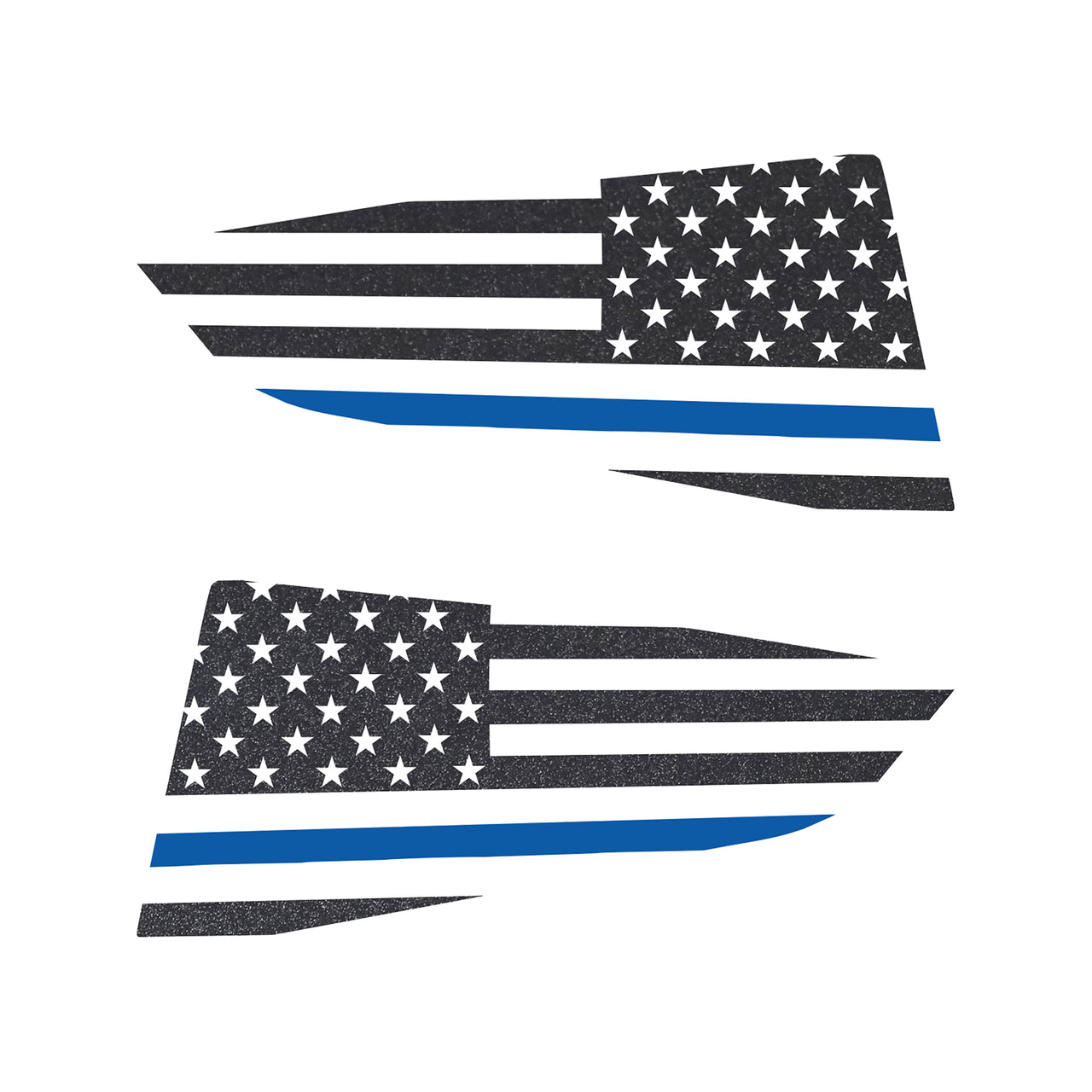 2014-2019 Corvette Quarter Window Flag Decal - Gloss Carbon Flash Met - Std USA Flag W/Blu Stripe - CA-77293-Corvette-Store-Online
