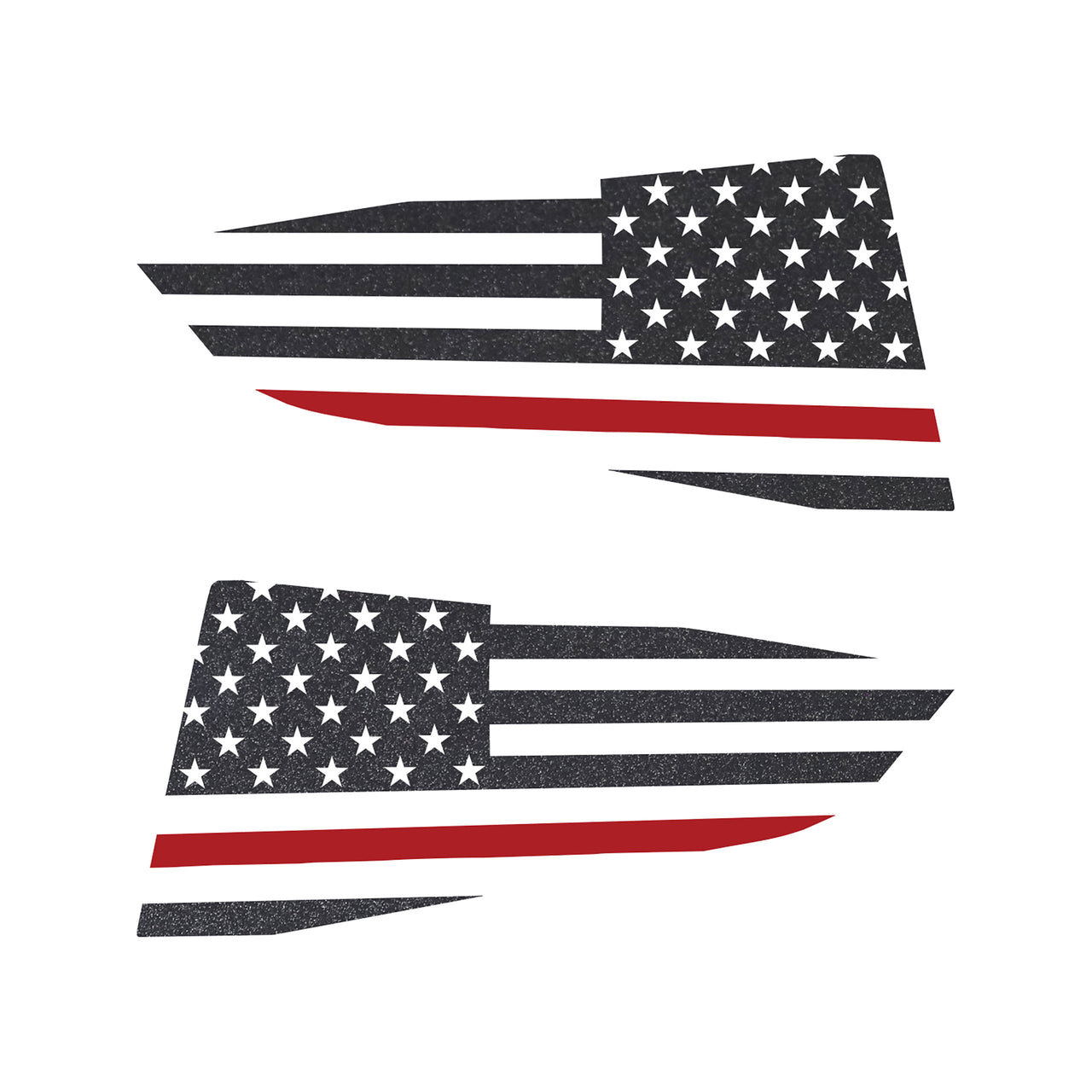 2014-2019 Corvette Quarter Window Flag Decal - Gloss Carbon Flash Met - Std USA Flag W/Red Stripe - CA-77294-Corvette-Store-Online