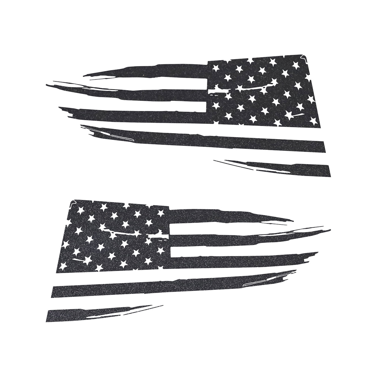 2014-2019 Corvette Quarter Window Flag Decal - Gloss Carbon Flash - Distressed USA Flag - CA-77296-Corvette-Store-Online